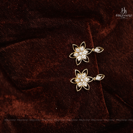 American diamond drop like stone studded necklace