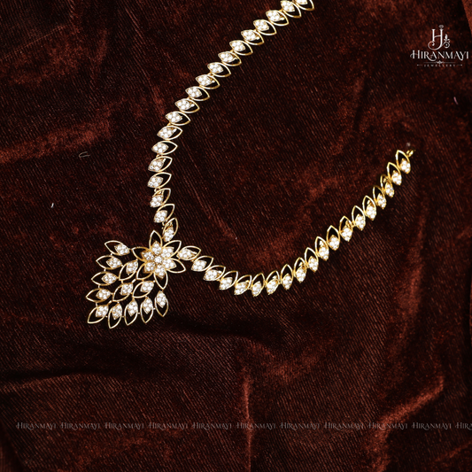 American diamond drop like stone studded necklace