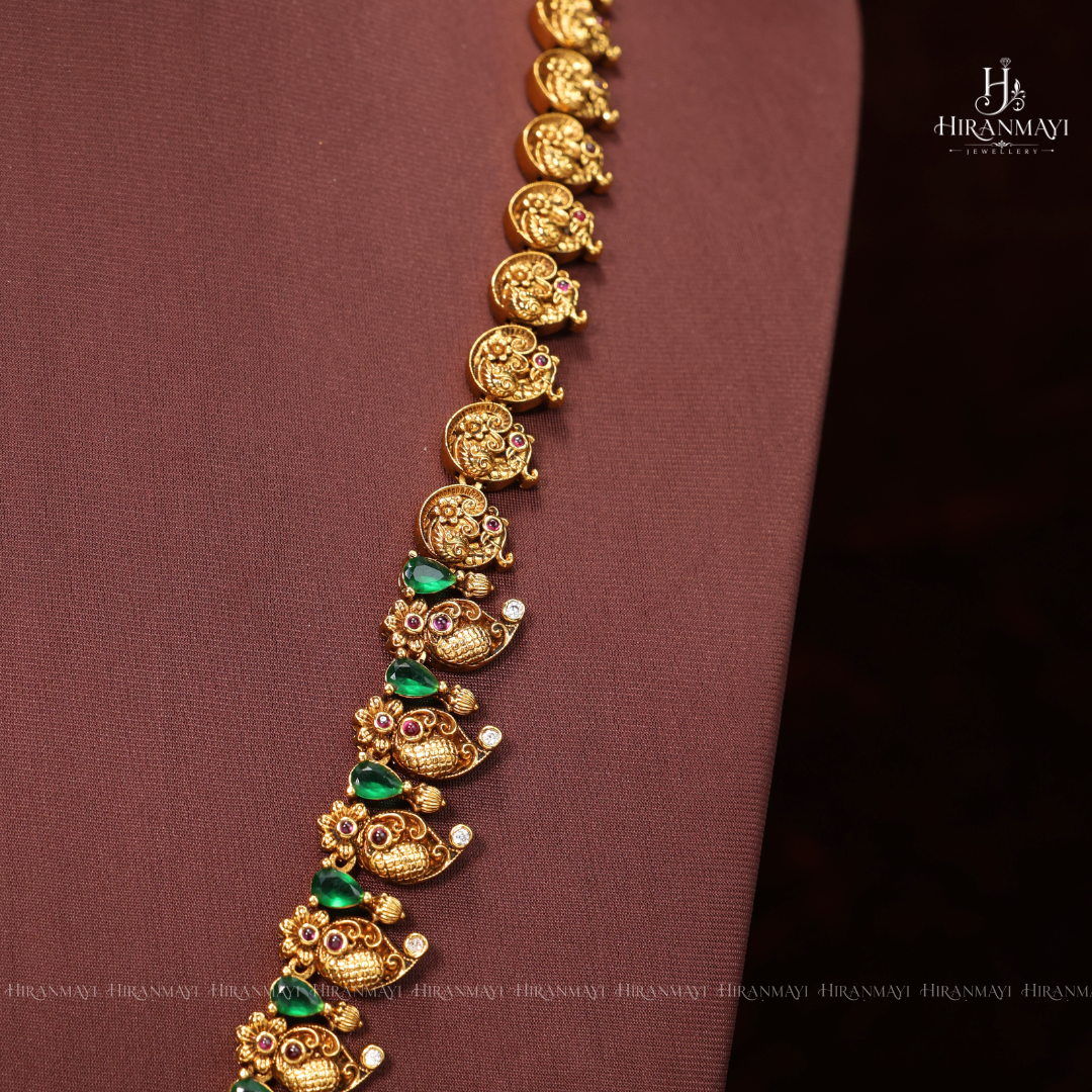 Jadau kundan middle antique necklace