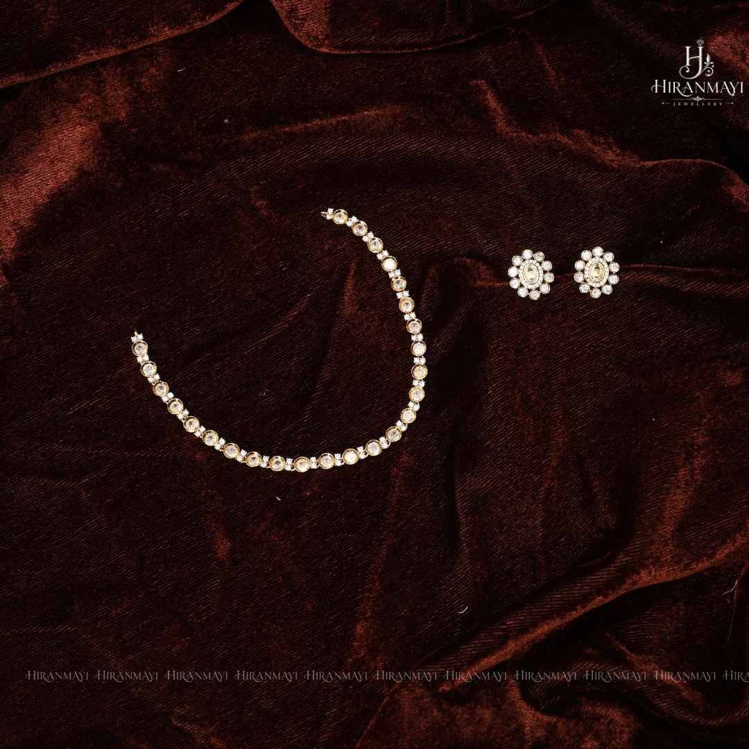 Polki diamond inspired necklace