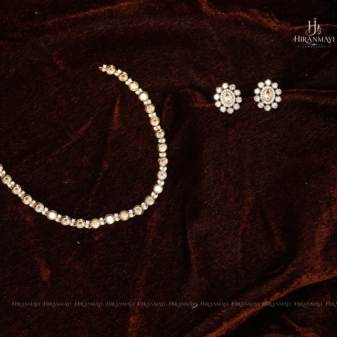 Polki diamond inspired necklace