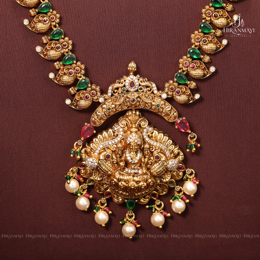 Jadau kundan middle antique necklace