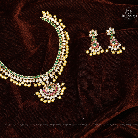 Guttapusulu chocker necklace with Kundan stones