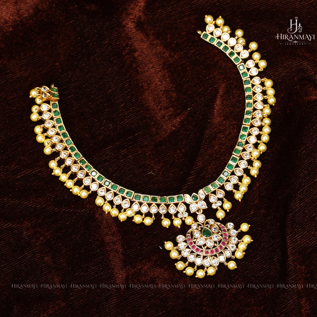 Guttapusulu chocker necklace with Kundan stones