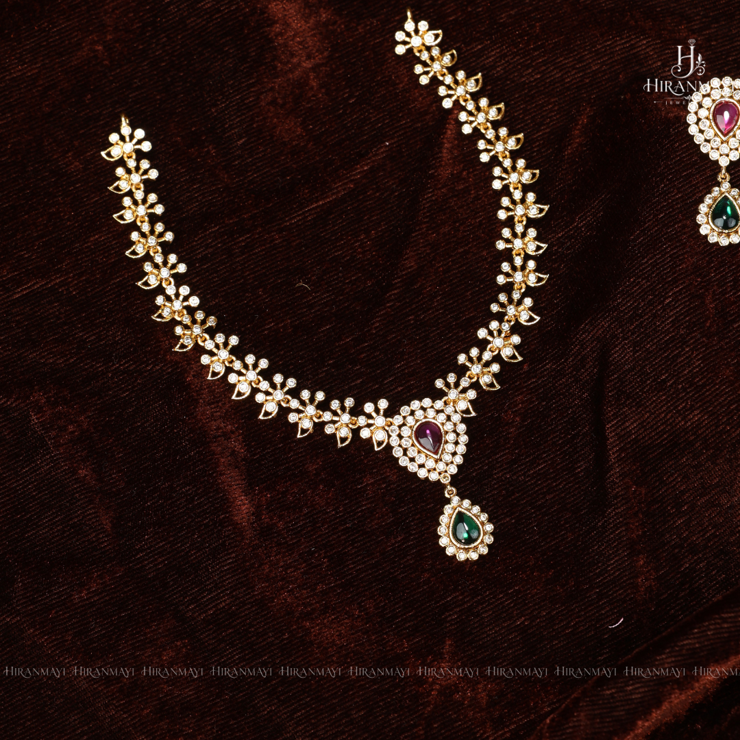 Polki diamond replica necklace