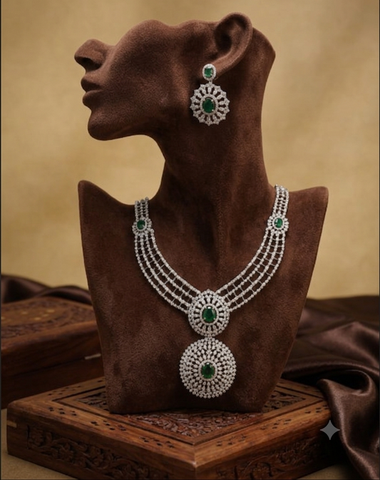 American diamond Gj polish necklace
