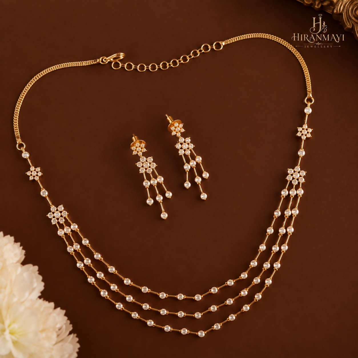 American diamond party wear necklace